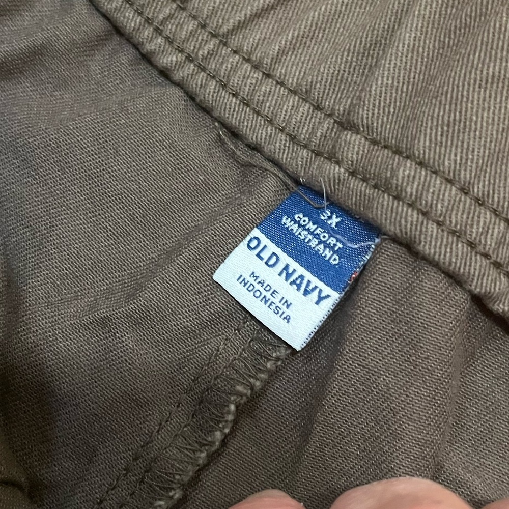 NWT! Old Navy Brown Pull On Elastic Waist Cropped Pants Pockets. Size Women's 3X - Picture 9 of 14